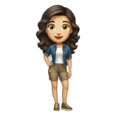 Brunette-girl-old-money-fashion-style sticker