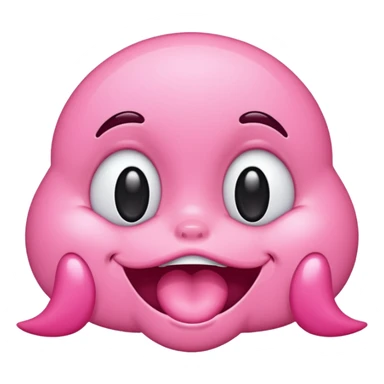 Drooling winky face sticker