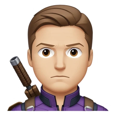 hawkeye clint barton portrait marvel, brown hair from captain america: civil war sticker