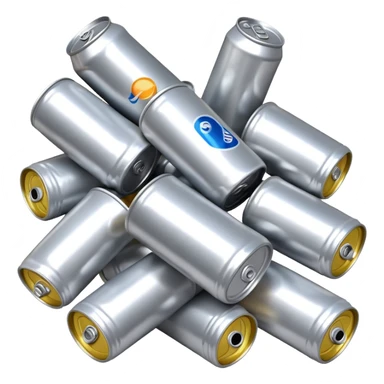 lot of empty Energy Drink Cans sticker