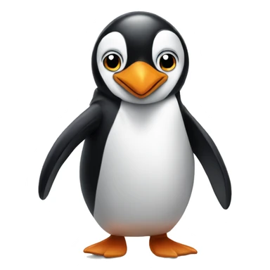 Penguin wearing a scatf sticker