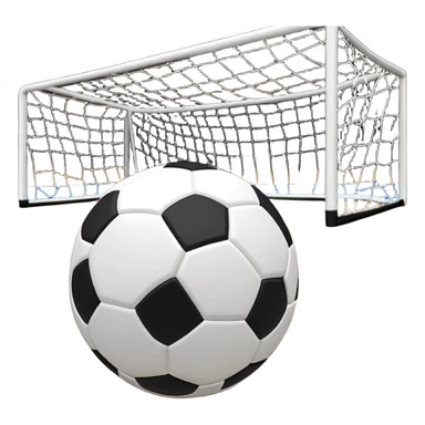A mini football (futsal) ball placed on the court, with the goals and boundary lines visible in the background. The scene captures the fast-paced nature of the sport, with the compact indoor court and a focus on the ball ready for action. sticker