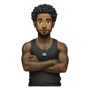 man with many tattoos that is vaping sticker