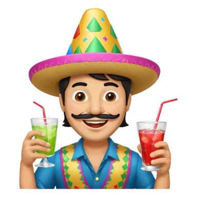 Mexican man drunk at party funny  sticker