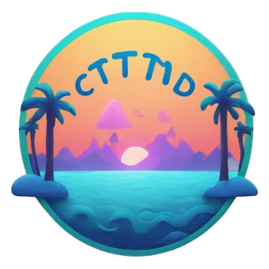 music festival logo with the letters "CTND" sticker