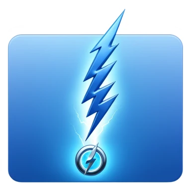blue sorayama gradient chrome plasma energy lightning sticker