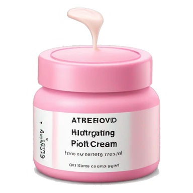 hydrating pink cream pot with label sticker
