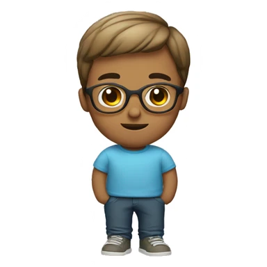 A boy with a beard and short hair and glasses. sticker