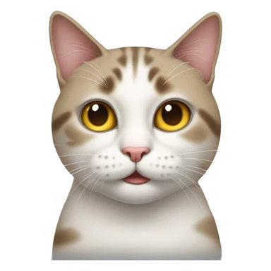 cat whit squint  sticker