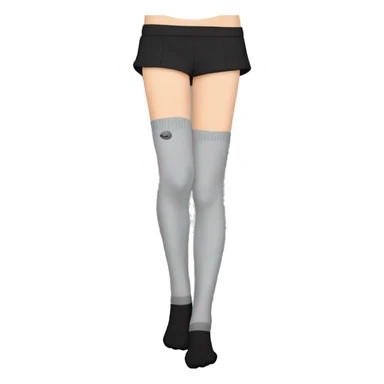 Just Plain Black over knee socks sticker