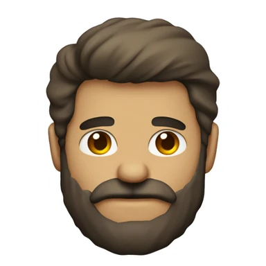 Hombre morocho despinado con barba sticker