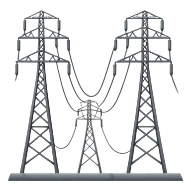 a number of power lines sticker