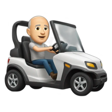Jeff bezos driving hundai sticker
