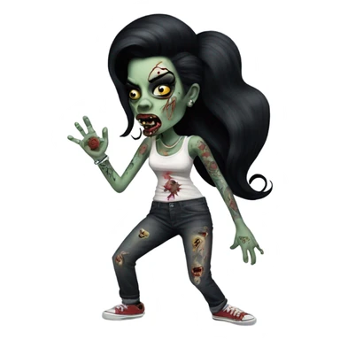 amy winehouse zombie dancing with tattoos sticker