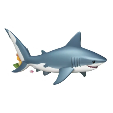 Hawaiian lei’ shark sticker