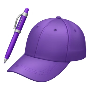 A plastic brown ball cap and the long rectangle purple. (With a pen) And looks like a BFDI style sticker