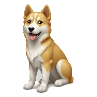 Golden dog with husky  sticker