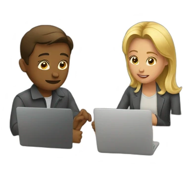 Couple en train de discuter sticker