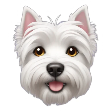 Westie with heart eyes sticker