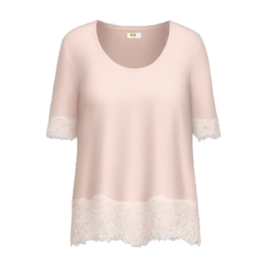 light pink top with lace sticker