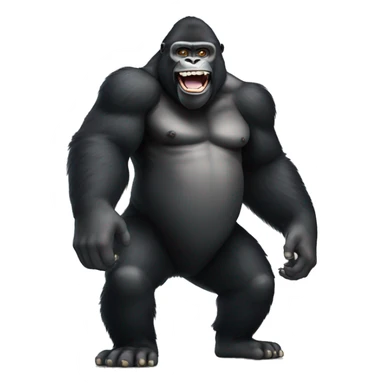 gorilla with big smile sticker