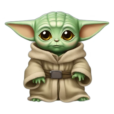 Baby yoda Halloween sticker