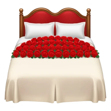 mini roses on hotel bed sticker