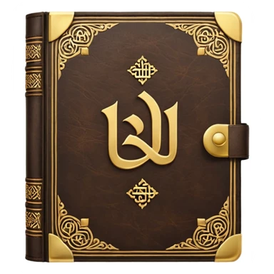 Quran closed book and Quran written in it sticker