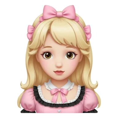 Pink Lolita with blonde hair sticker