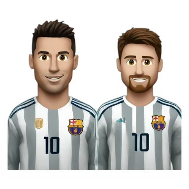 ronaldo and messi sticker