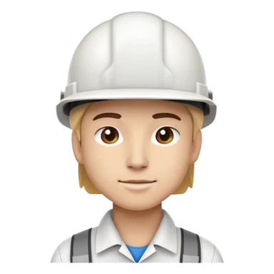 ingeniera con casco blanco  sticker