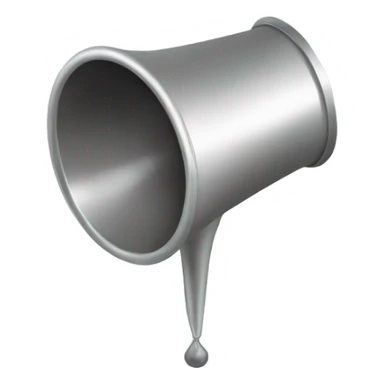 A funnel with a handle sticker
