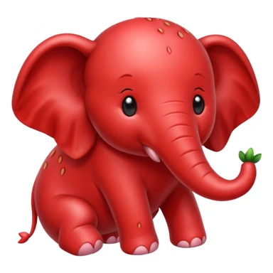 Strawberry elefant but red sticker