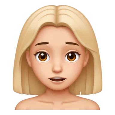 girl with a cringe face sticker