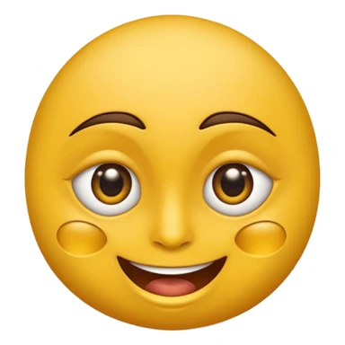 Cara amarilla con los ojos entrecerrados y una leve sonrisa cruel y macabra sticker