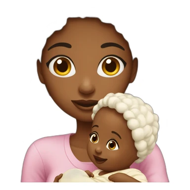Beautiful Black women holding baby sticker