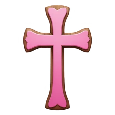 Pink cross sticker