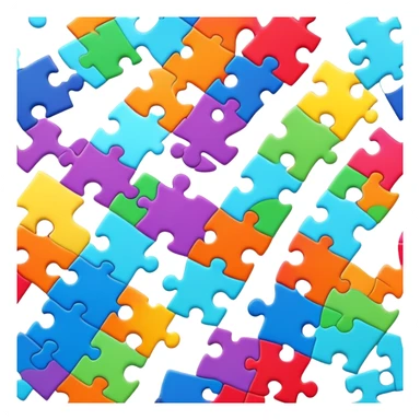 colorful puzzle piece pattern sticker