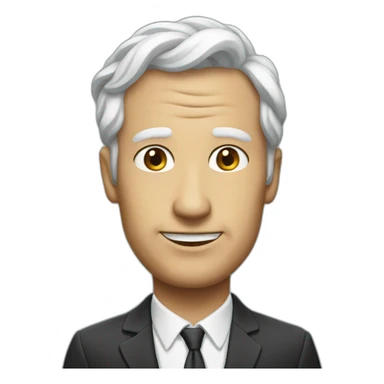 classy man standing earth worm head sticker