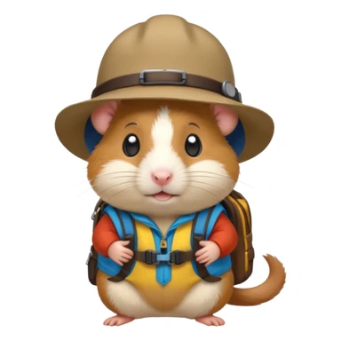 explorer hamster sticker