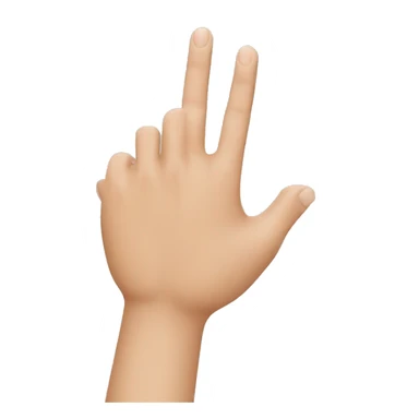 finger emoji with ring finger and big thumb bending down towards  sticker