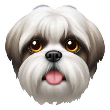 Shihtzu with devil horns sticker
