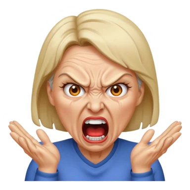 wütende frau schreit sticker