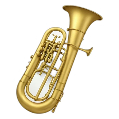 insignia de un trombon dorado sticker