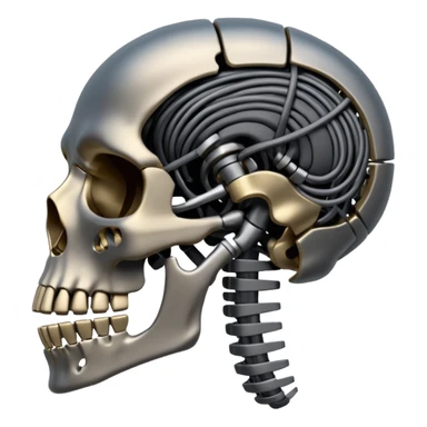 intertwined wires in the style of H.R. Giger, biomechanical, dark, detailed sticker