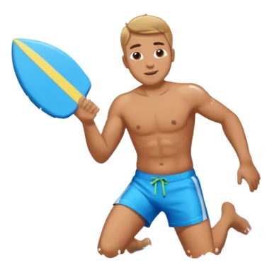 water sports man with water sticker