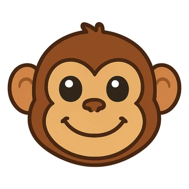 A monkey emoji sticker