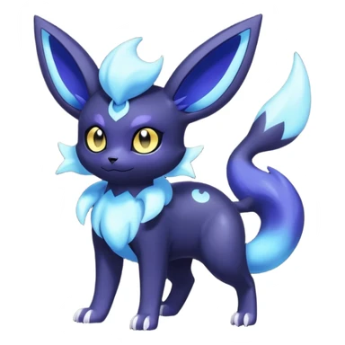 Nebulae Noibat-Meowstic-Umbreon-Fakémon-hybrid-creature (full body)  sticker