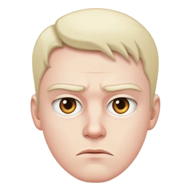 Stern serious face sticker