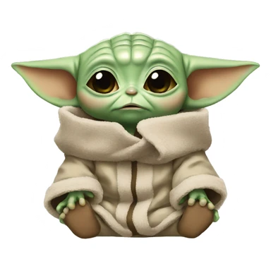 baby yoda crying tears sticker
